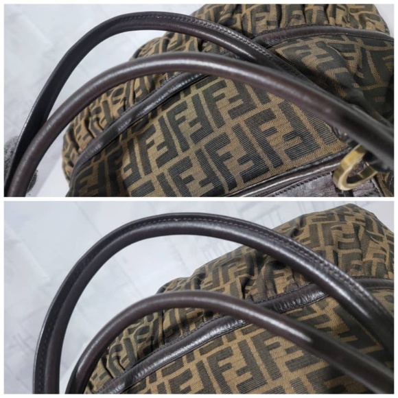 Authentic FENDI Tobacco Zucca Print Chef Large Tote Bag Brown - Picture 9 of 13